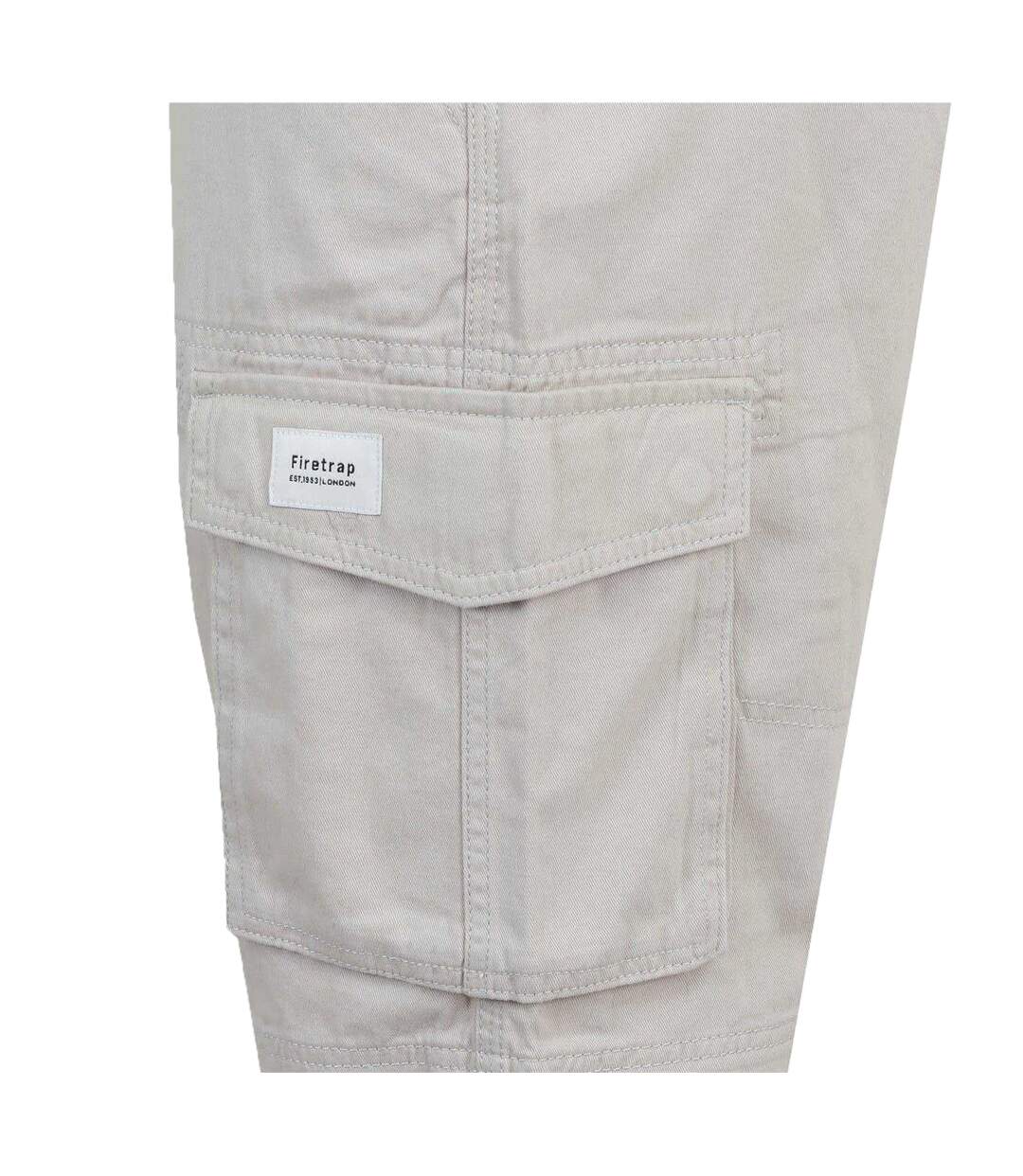 Short À Poches Homme Crème Firetrap-4