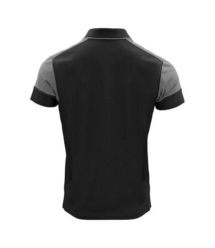 Printer Mens Prime Contrast Polo Shirt (Black/Anthracite)