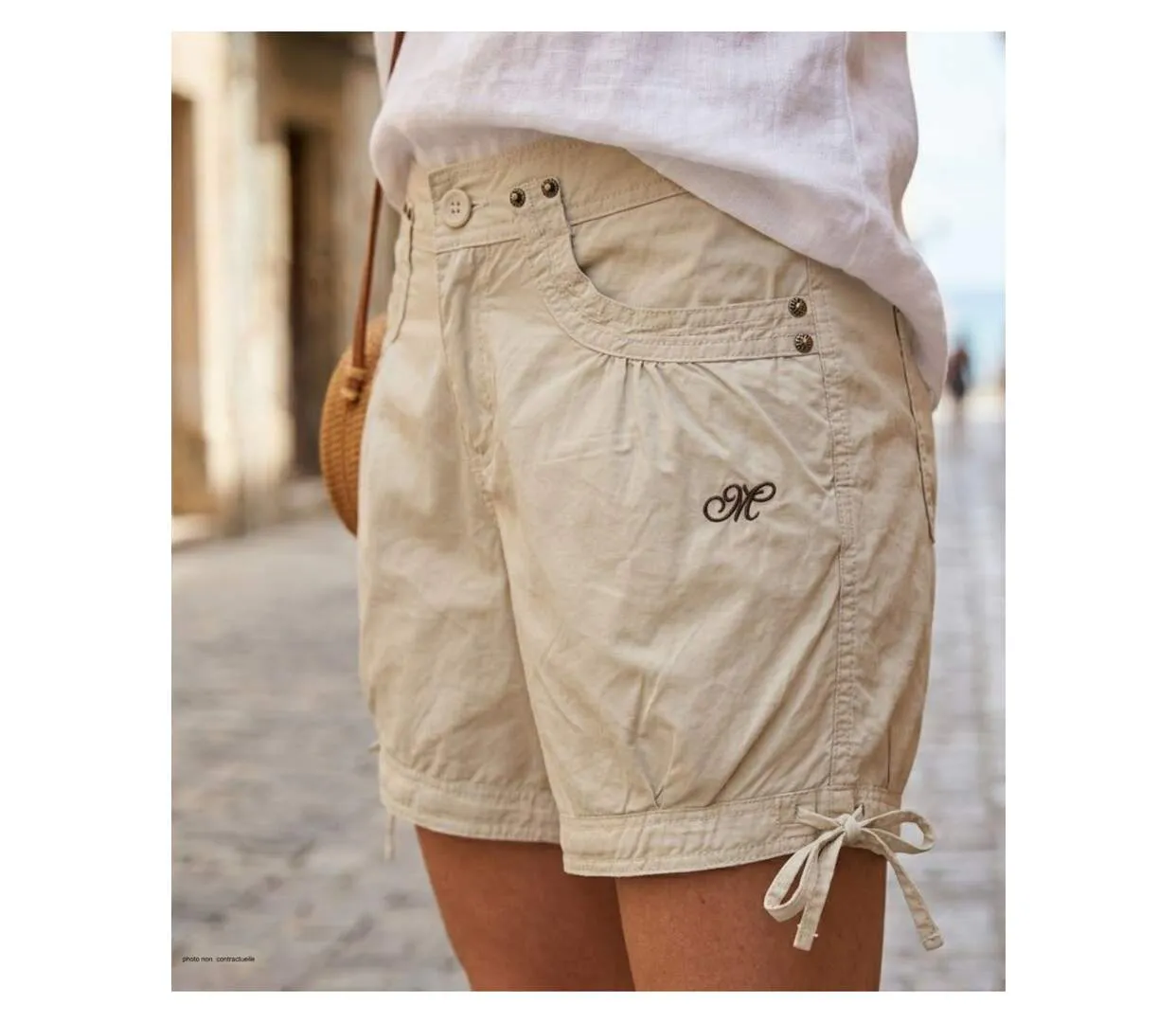 Mode Directe SE1163S : Short en coton sable pour un confort estival absolu-1