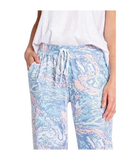 Womens/ladies Salvage Tie Dye Relaxed Fit Jogging Bottoms Multicoloured PJ Salvage