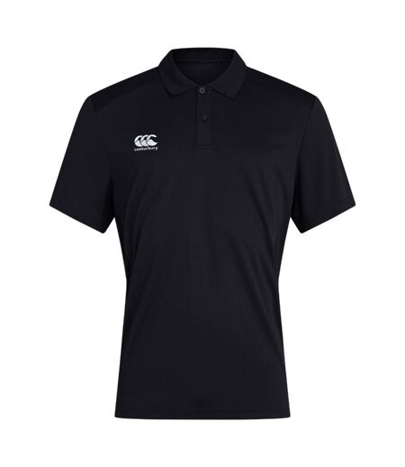 Mens Club Dry Polo Shirt Black Canterbury