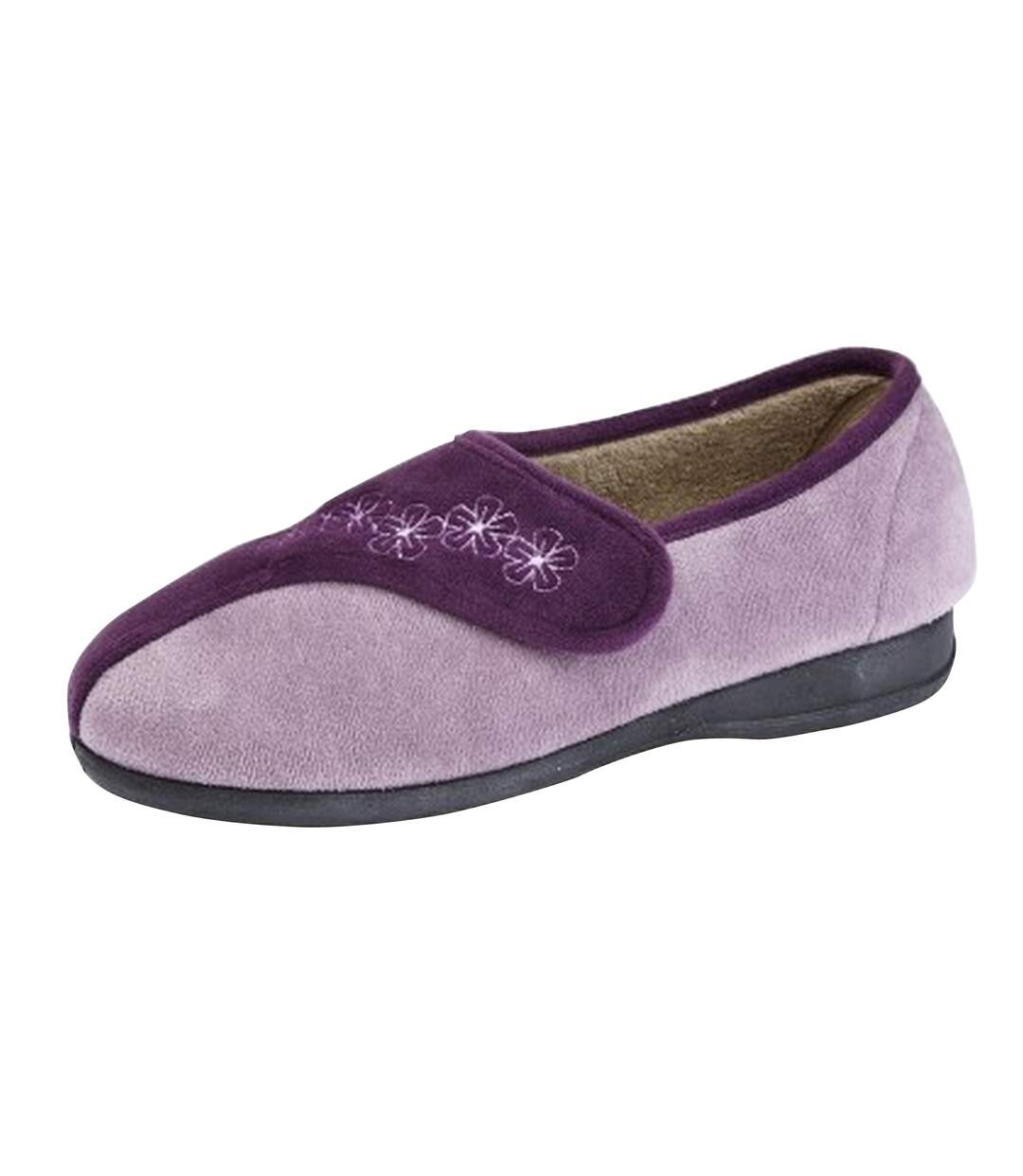 Gemma chaussons à scratch femme pourpre/lilas Sleepers