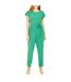 Womens/ladies Polka Dot Regular Jumpsuit Green Yumi-3