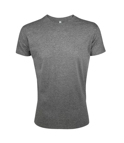 SOLS Mens Regent Slim Fit Short Sleeve T-Shirt (Grey Marl) - UTPC506