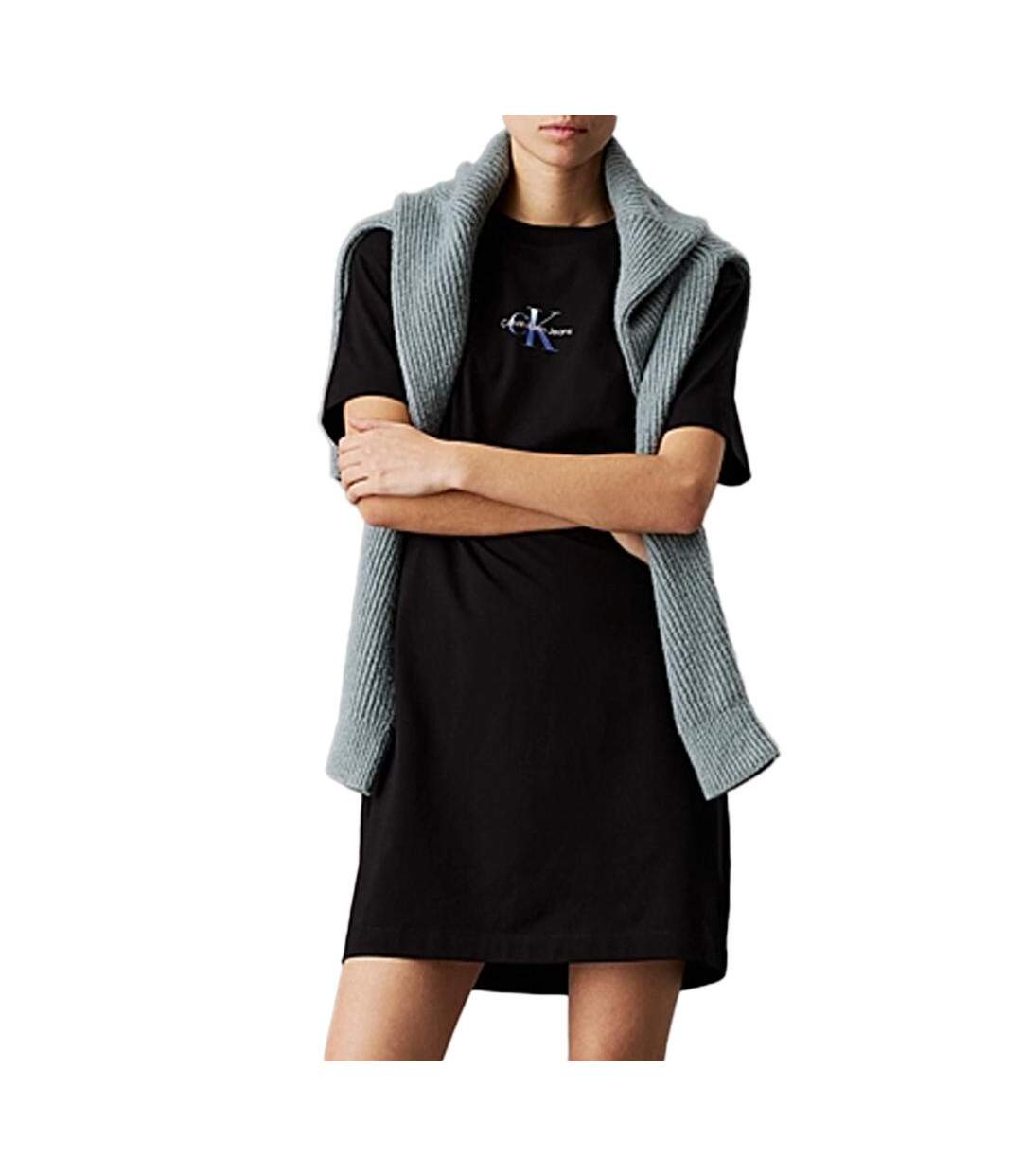 Robe noire femme calvin klein jeans gradient - l-1