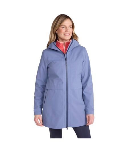 Womens/ladies april longline waterproof jacket blue Mountain Warehouse