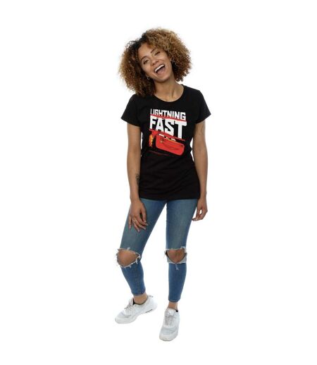 Disney - T-shirt CARS LIGHTNING FAST - Femme (Noir) - UTBI13604