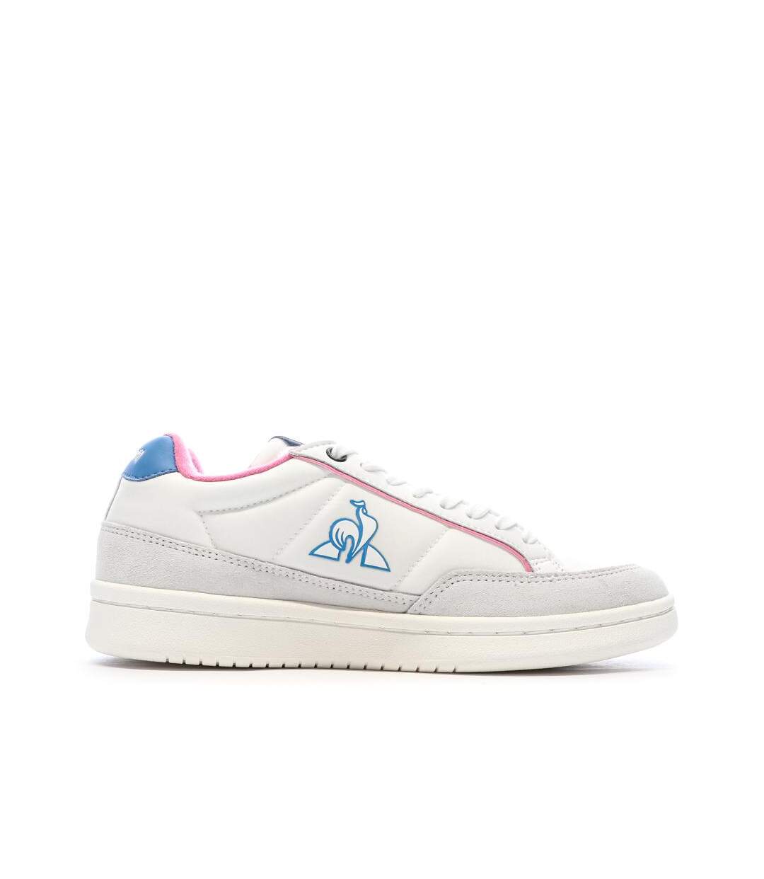 Baskets blanches/roses/bleu femme le coq sportif noah-2