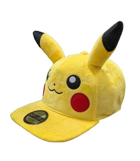 Pikachu Plush Cosplay Cap Yellow Print Pokemon