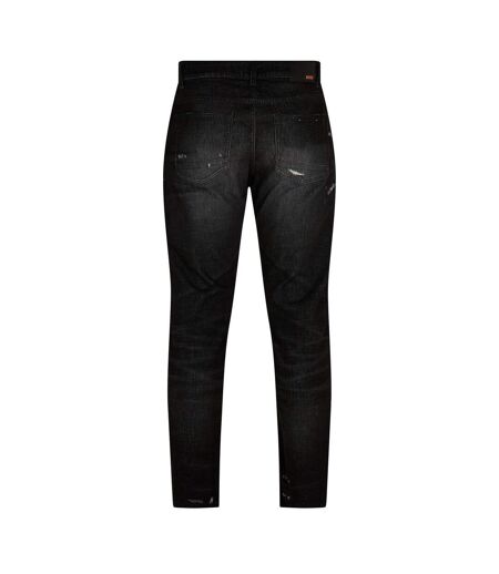 Mens Delaware Distressed Slim Jeans Charcoal Boss