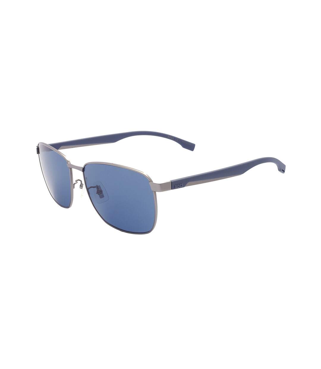 Mens Rectangle Sunglasses One Size Dark Ruthenium Blue Hugo Boss-3