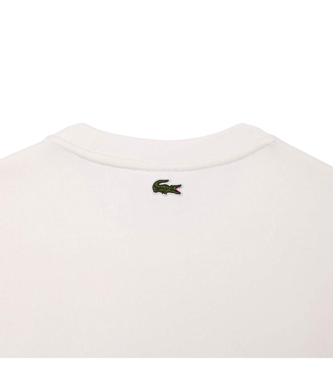 Mens Graphic Print Fleece Sweatshirt Cream Lacoste-1
