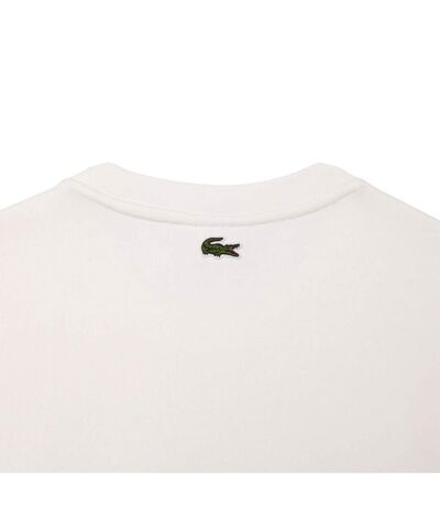 Mens Graphic Print Fleece Sweatshirt Cream Lacoste