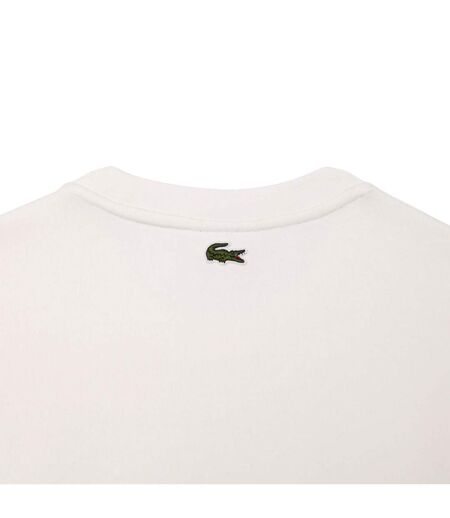Mens Graphic Print Fleece Sweatshirt Cream Lacoste