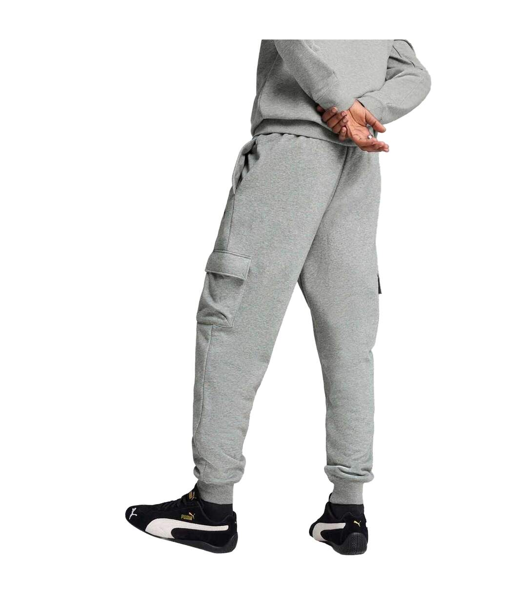 Pantalon À Poches Motif/style Petit Logo Homme Gris Puma-4