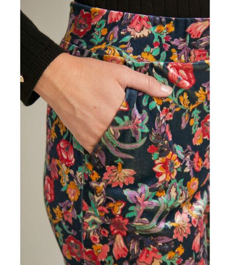Pantalon taille élastiquée velours ras