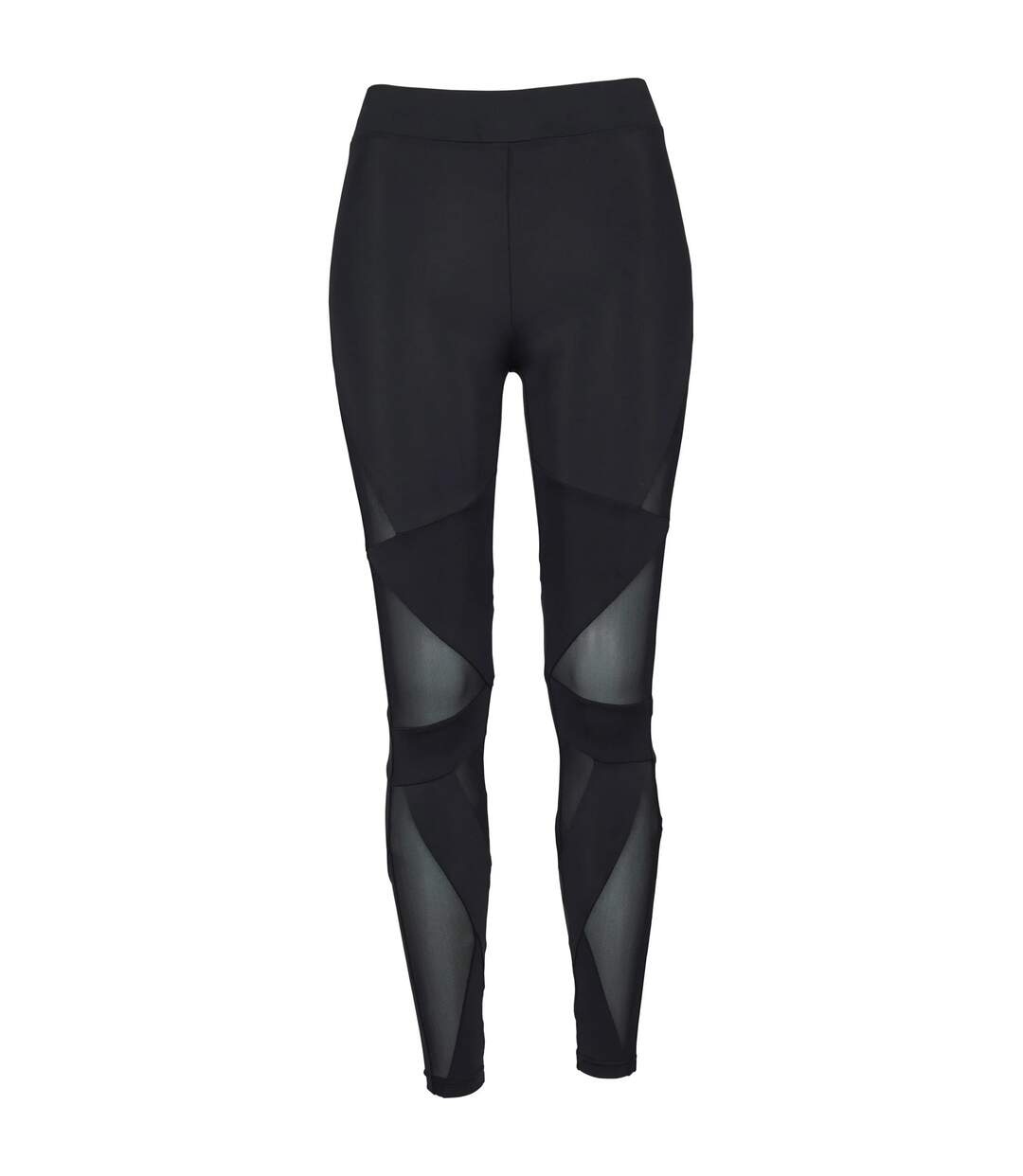 Womens/ladies tech mesh triangle leggings black Urban Classics-1