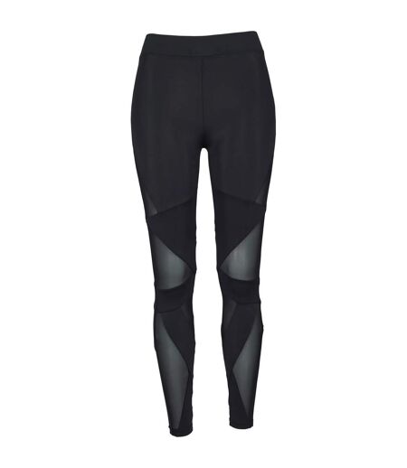 Womens/ladies tech mesh triangle leggings black Urban Classics
