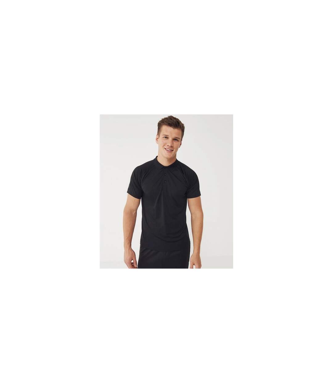 Unisex Adult Team Polo Shirt Black Finden & Hales-1
