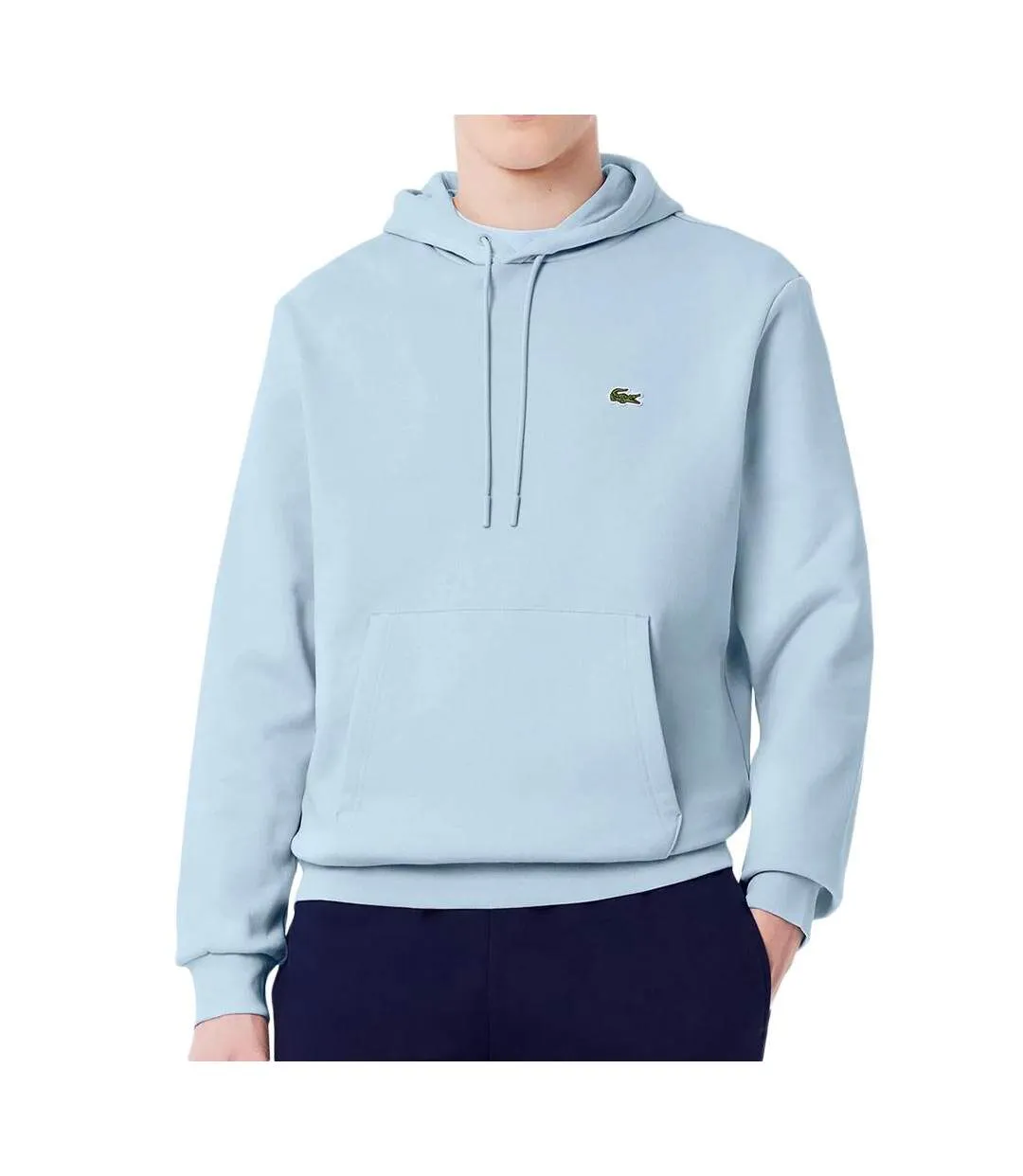 Sweat bleu clair homme lacoste sh5542-1
