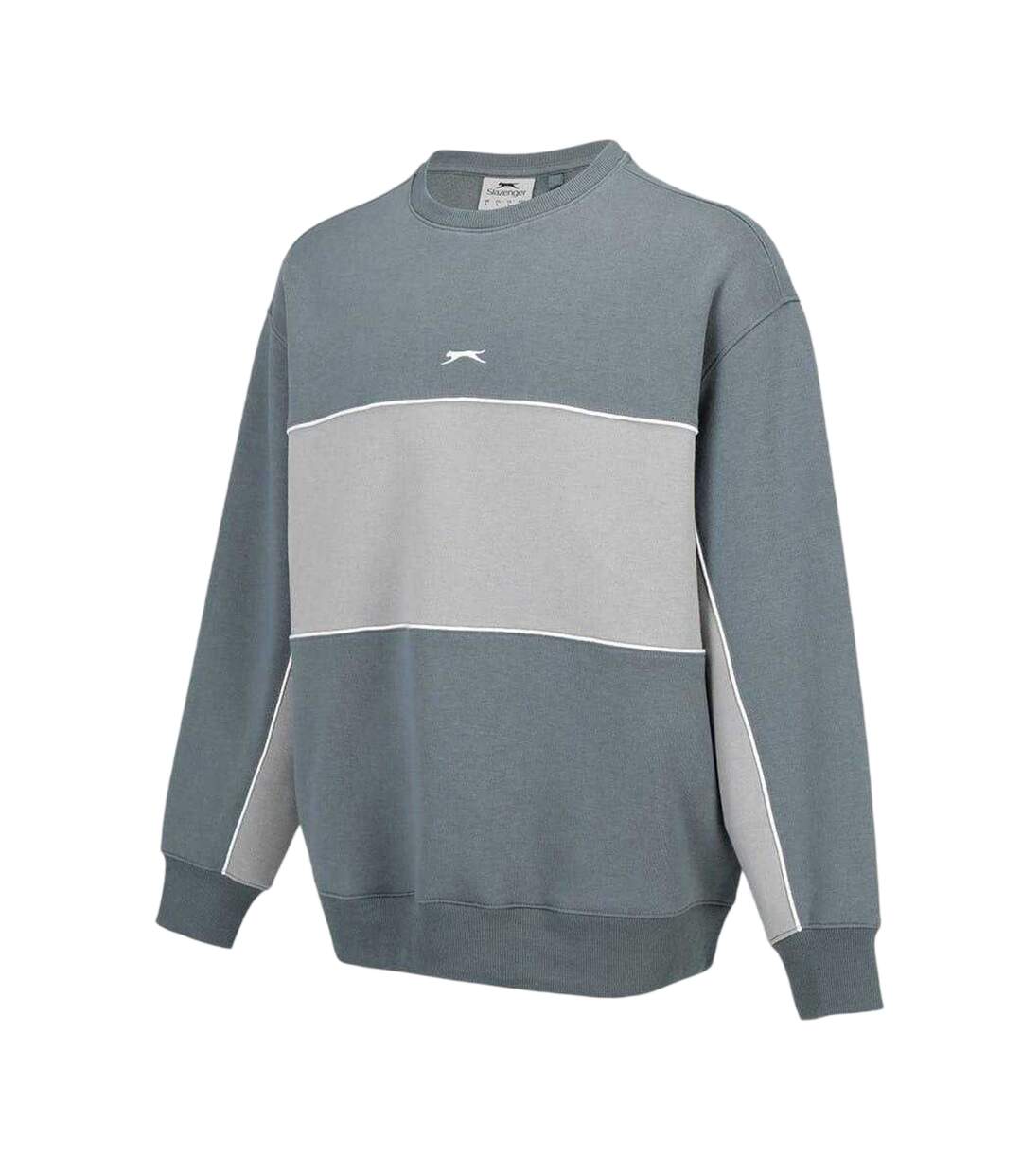 Mens Fleece Crew Neck Sweatshirt Slate Grey Slazenger-3