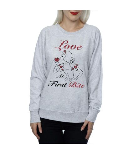Disney Princess Womens/Ladies Snow White Love At First Bite Sweatshirt (Heather Grey) - UTBI10209