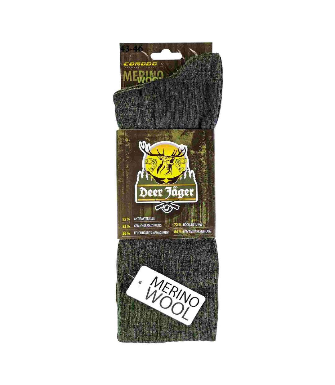 Chaussettes de Randonnée Hautes Laine Mérinos-2