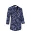 Mountain Warehouse Womens/Ladies Petra Floral 3/4 Sleeve Shirt (Navy) - UTMW2711