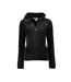 Womens/ladies Upaline Fleece Hoodie Black Geographical Norway-1