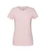 Womens/ladies Iconic 195 Premium Ringspun Cotton T-shirt Powder Rose Fruit Of The Loom-1