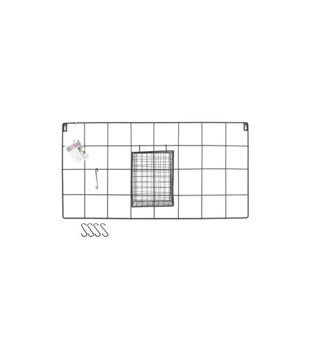 Support Mural 5 Crochets Design Filaire 60cm Noir