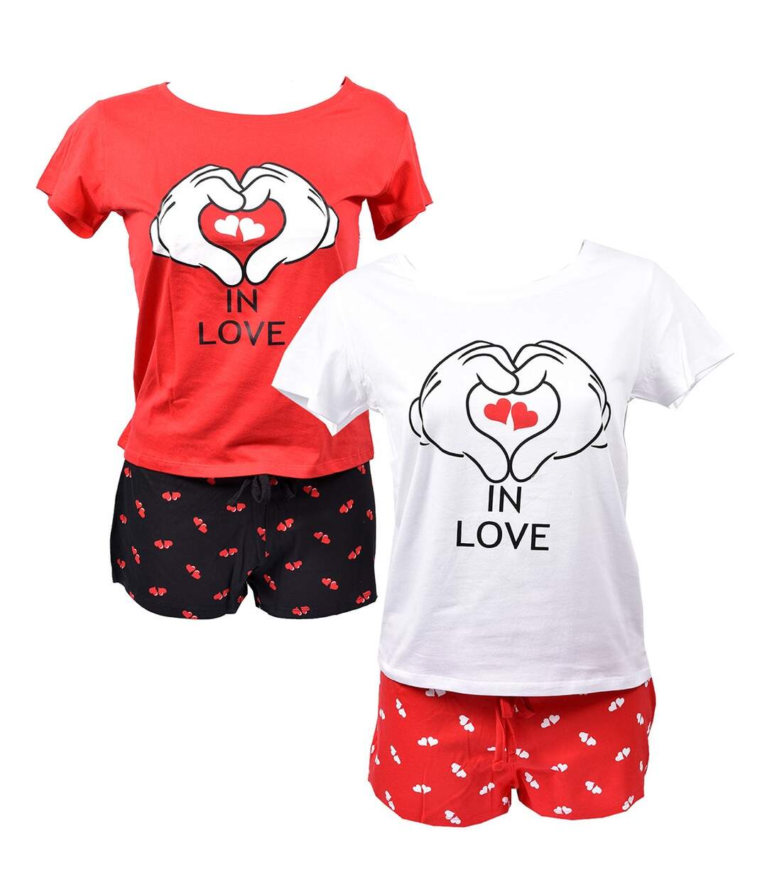 Pyjama Femme MINNIE en Coton -Chaleur,Douceur et Confort- Pack de 2 Pyjacourt EV3583-2