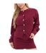 Womens/ladies Ribbed Buttoned Slim Cardigan Burgundy I Saw It First-2
