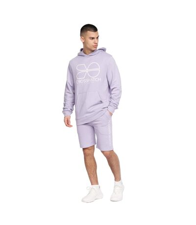 Mens Zieman Hoodie Light Purple Crosshatch