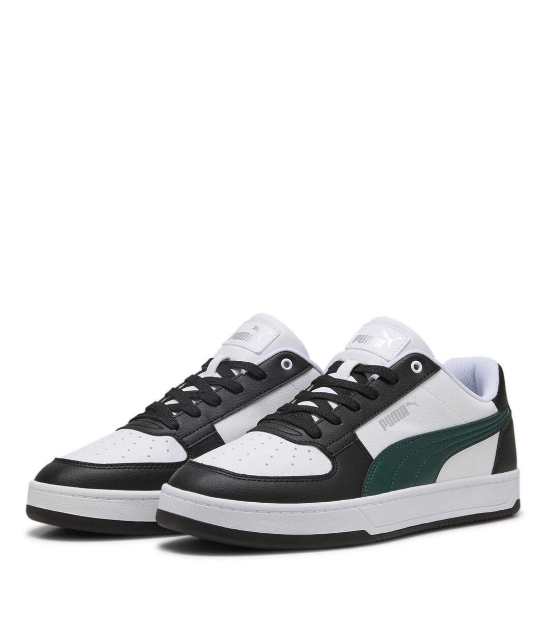 Mens Caven 2.0 Logo Trainers White Green Black Puma-1