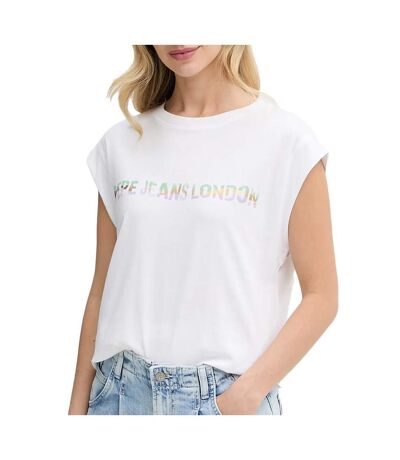 T-shirt blanc femme pepe jeans aurore - l