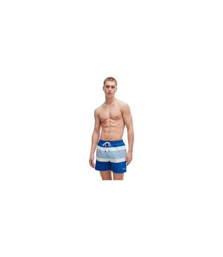 Mens Rico Stripe Swim Shorts Medium Blue Boss