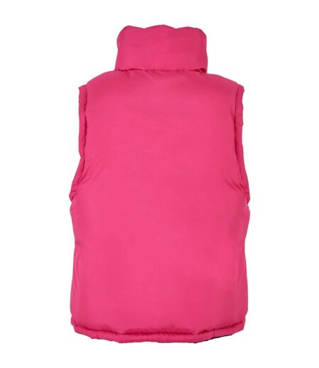 Doudoune Sans Manches Femme Noir Fuchsia Urban Classics