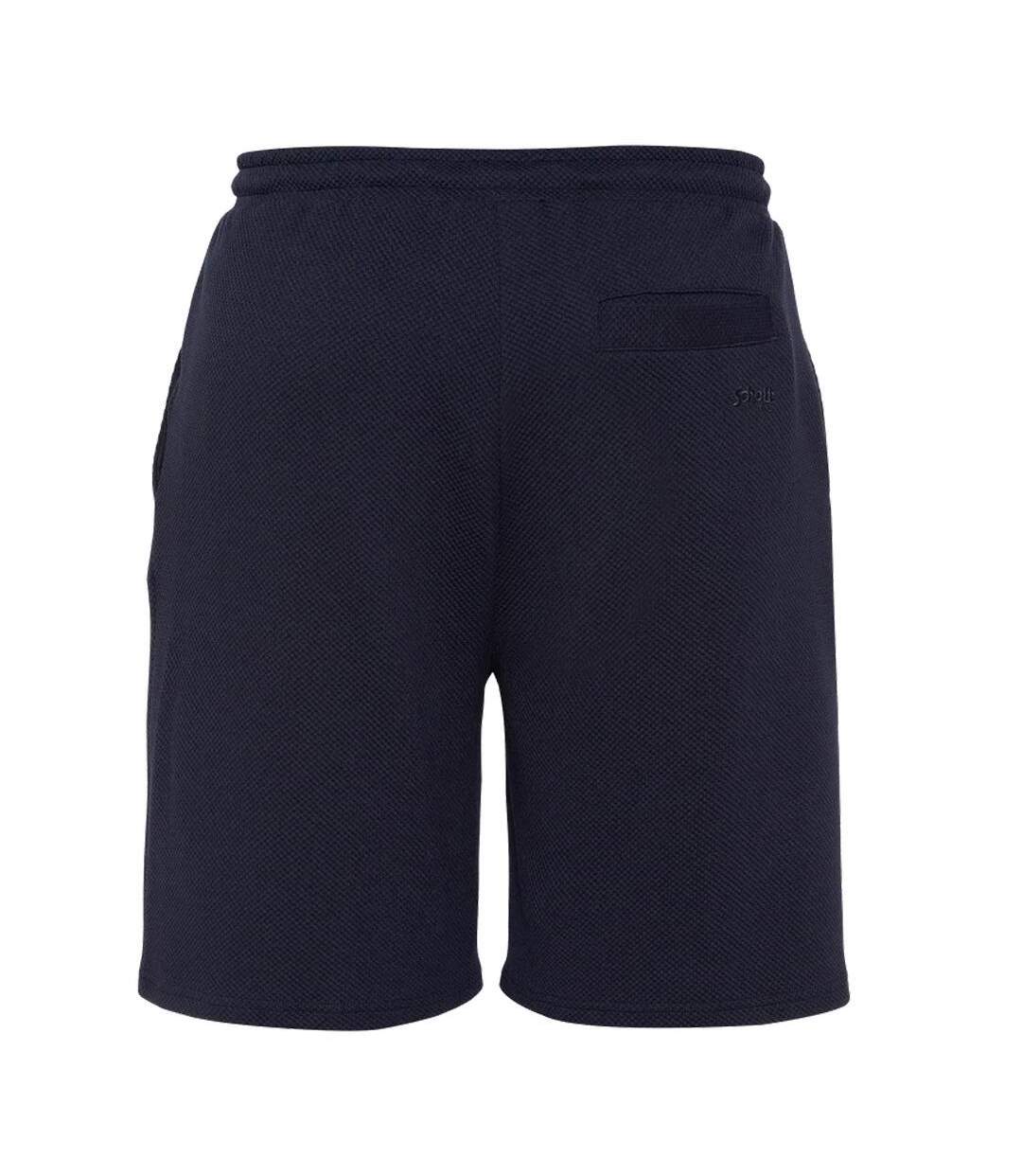 Short marine homme schott  maille technique-2