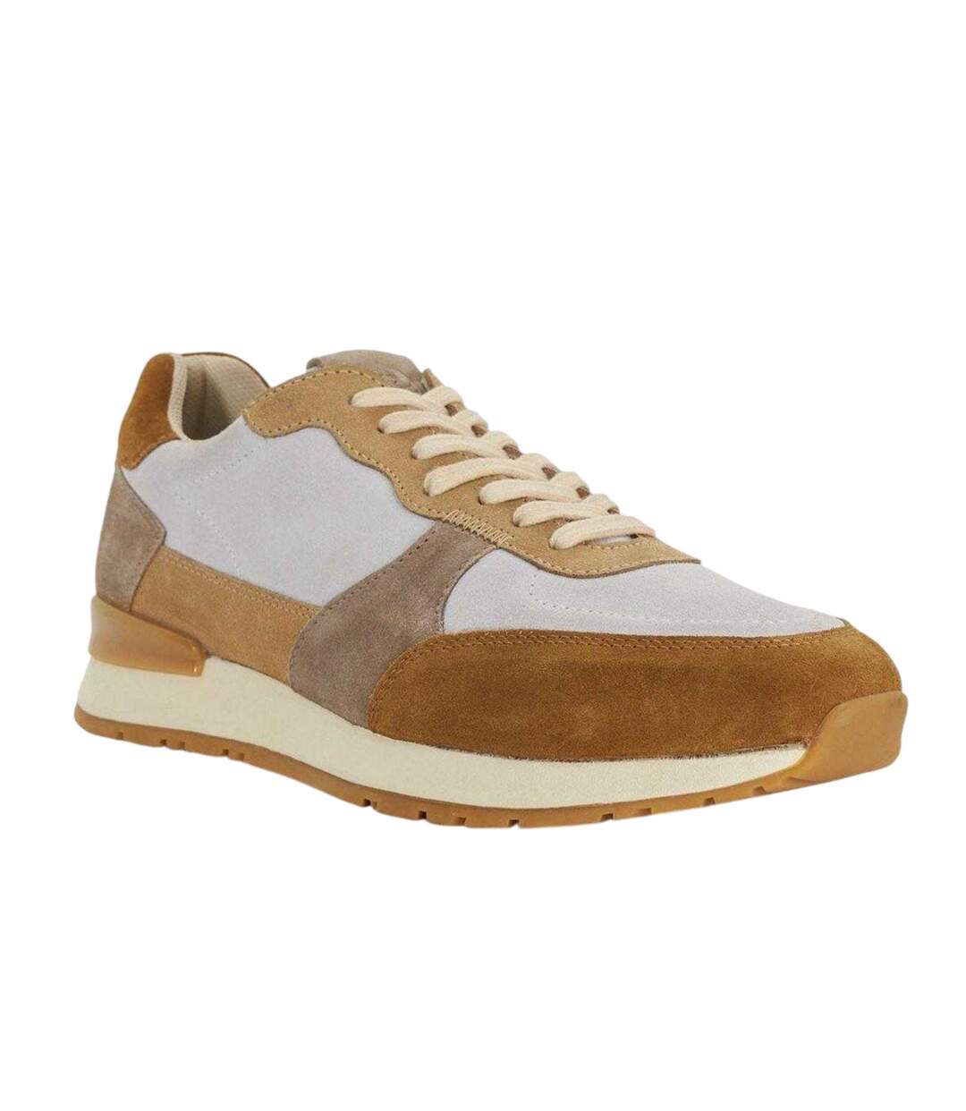 Baskets Motif/style Texturé Treaty Homme Taupe Dune London-1
