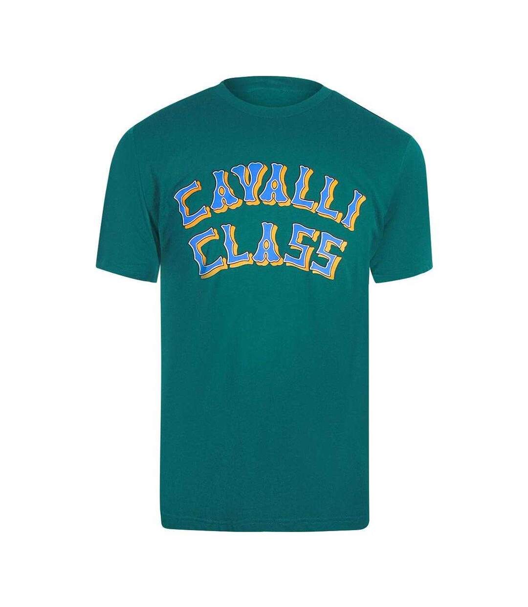 T-shirt Motif/style Logo Superposé Homme Vert Cavalli Class-1