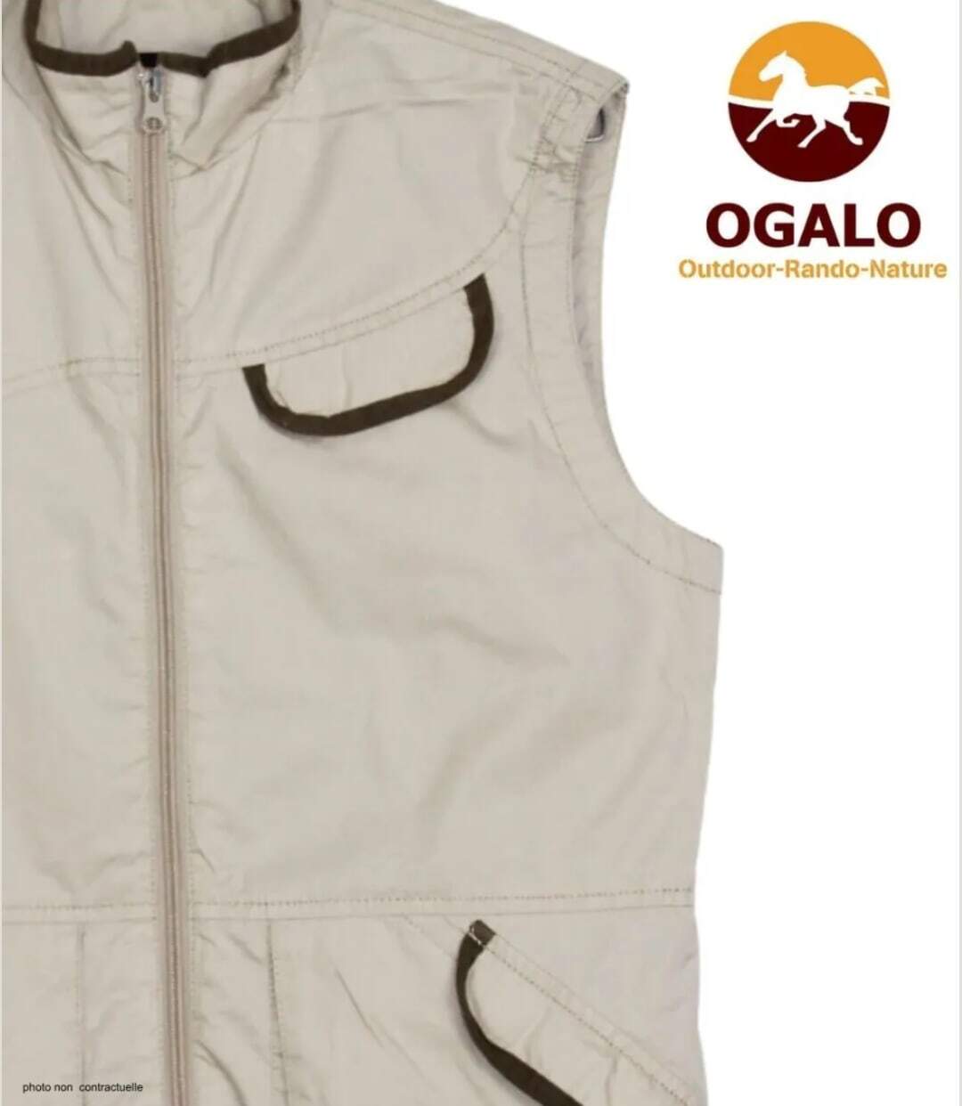 OGALO 211260U001 Gilet sans manches pour femme : Confort naturel en pur coton et élégance décontractée-5
