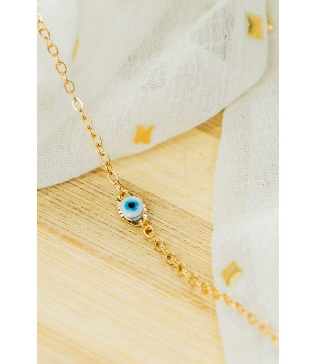 Tiny Blue Evil Eye Golden Turkish Minimalist Evil Eye Charm Bead Protection-1