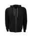 Canvas Unisex Zip-up Polycotton Fleece Hooded Sweatshirt / Hoodie (Black)