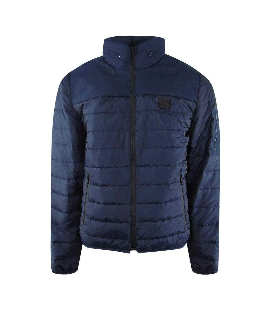 Mens Plain Padded Jacket Navy Blue Ice Iceberg-1