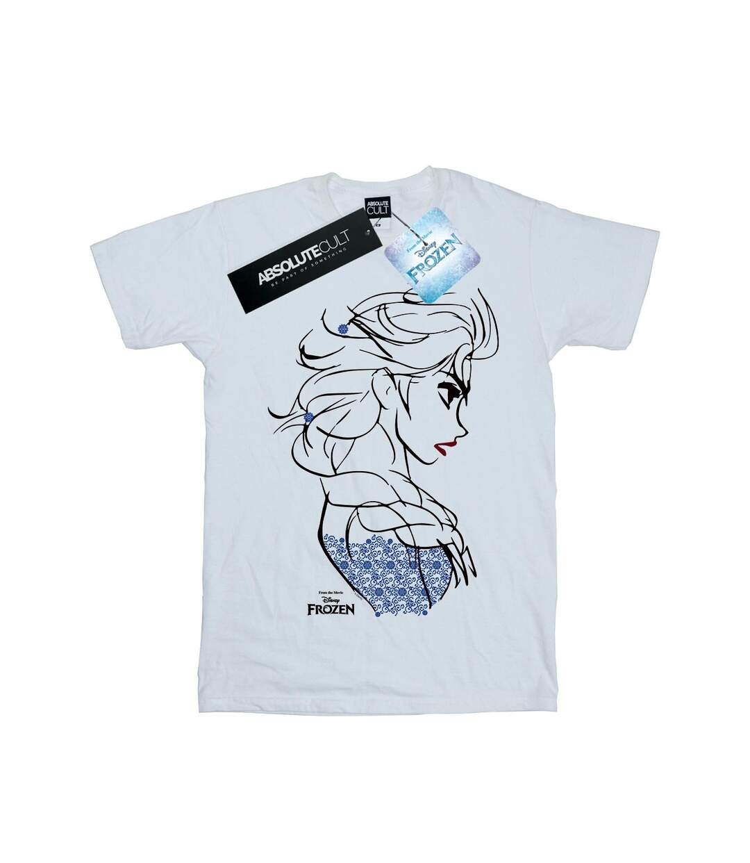 Disney Womens/Ladies Frozen Elsa Sketch Cotton Boyfriend T-Shirt (Blanc) - UTBI24667-1