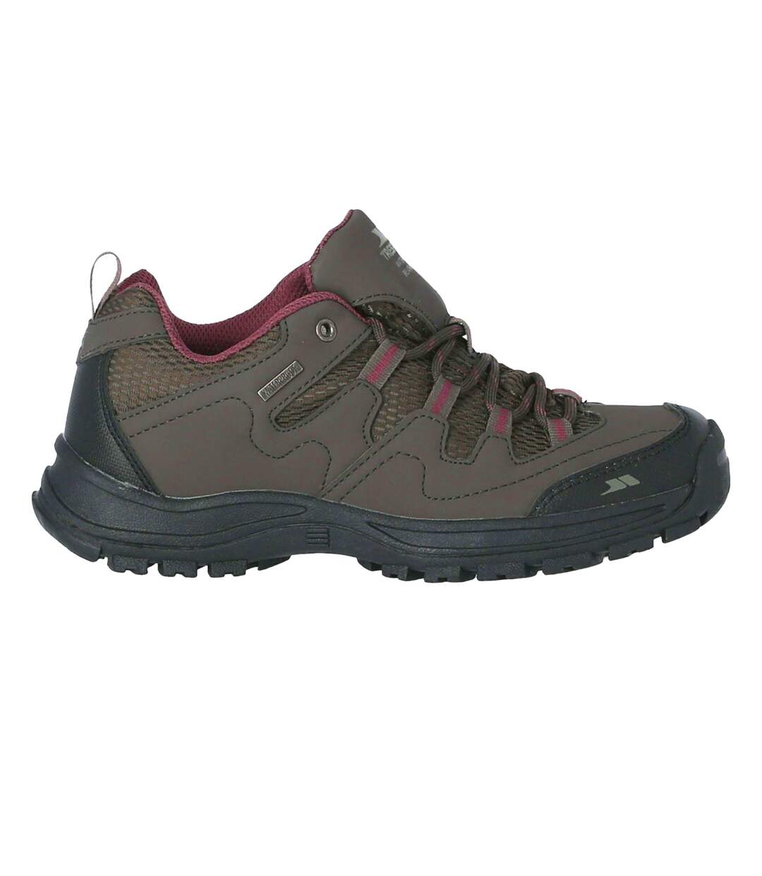 Womens/ladies Mitzi Low Cut Hiking Shoes Coffee Trespass-1