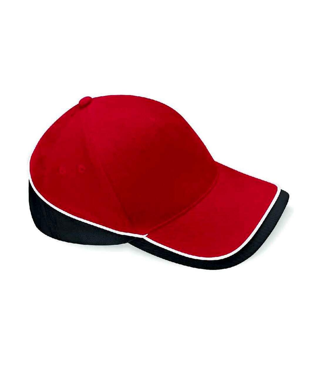 Casquette teamwear competition rouge classique / noir / blanc Beechfield-1