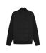 Mens hybrid quilted quarter zip sweatshirt jet black Lyle & Scott