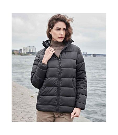 Tee Jays Womens/Ladies Hooded Jacket (Black)